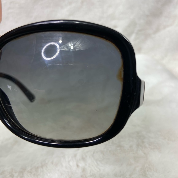 Prada authentic 57017 black oval square polarized sunglasses - Picture 2 of 7